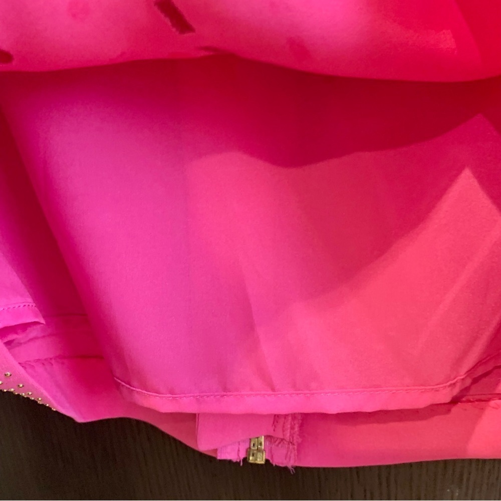Versace x H&M Barbie Pink Gold Studded Sleeveless Mini Dress Womens Sz 4 - Picture 10 of 15